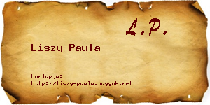 Liszy Paula névjegykártya
